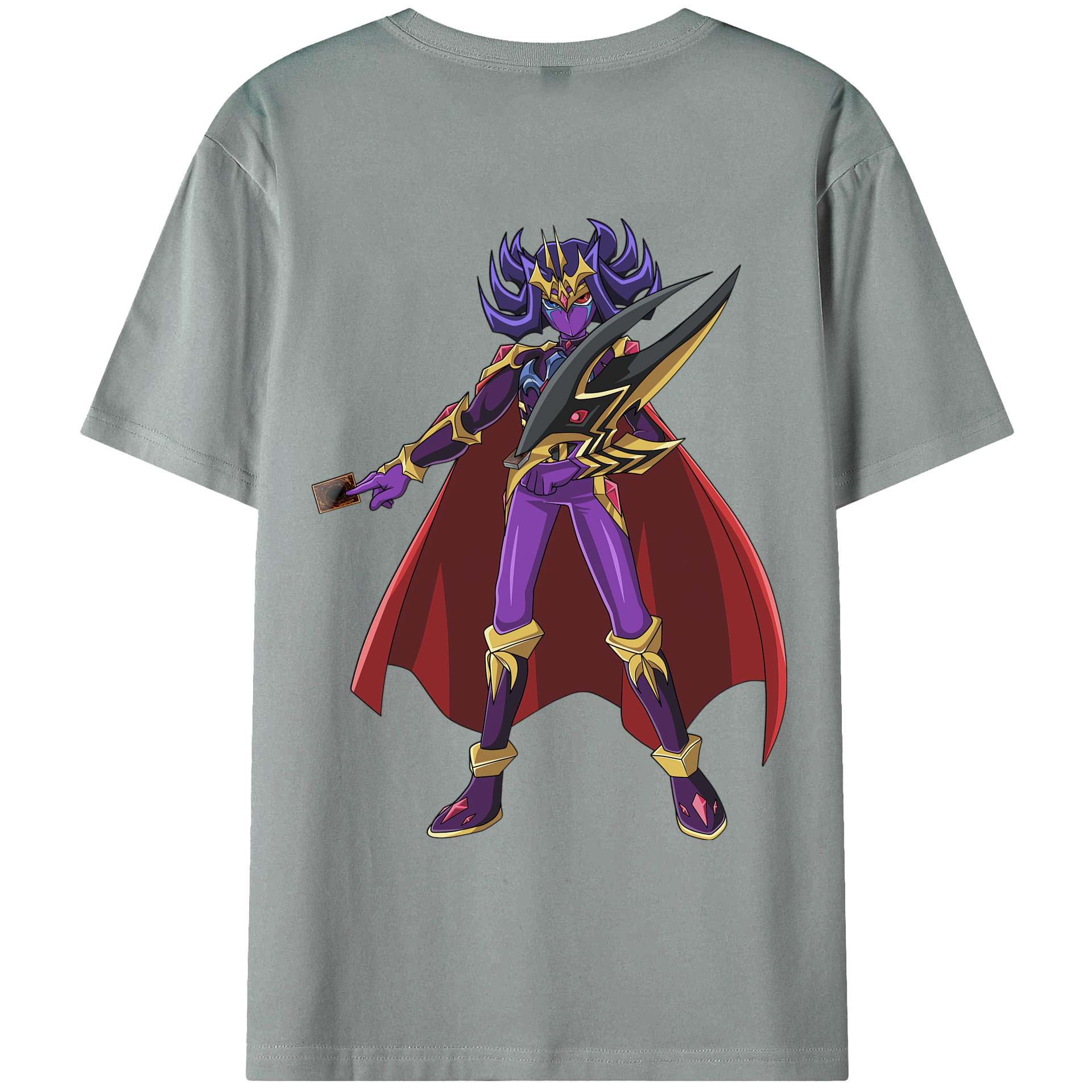 （画像用） 遊☆戯☆王 Yu-Gi-Oh! 綿100％ メンズ半袖Tシャツ（バックプリント） 通気性